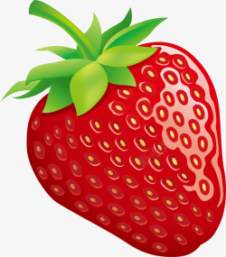 美味果实红色卡通草莓高清图片