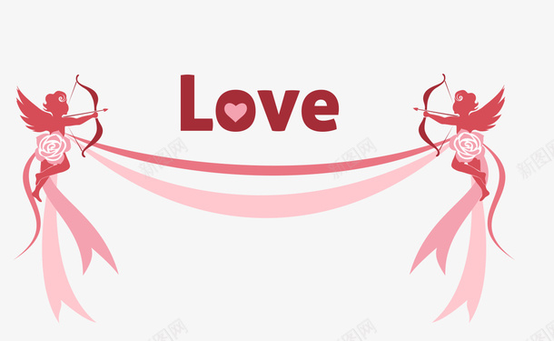 彩带png免抠素材_88icon https://88icon.com love 丘比特 婚庆素材 粉红色 结婚素材 英文字母