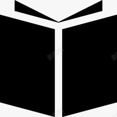 音乐书籍封面打开书的黑色封面图标图标