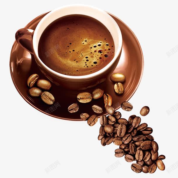 褐色咖啡杯咖啡豆png免抠素材_88icon https://88icon.com 咖啡 咖啡豆 素材 褐色