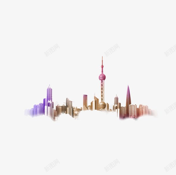 上海城市建筑png免抠素材_88icon https://88icon.com 上海 东方明珠 城市 城市现代上海 彩色建筑 高楼大厦