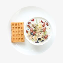 综合果干产品实物早餐水果燕麦片高清图片