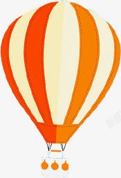 橙色热气球素材