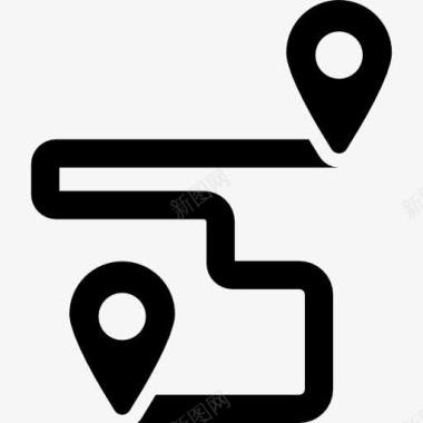 轨道GPS路线图标图标