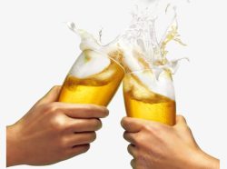 庆祝碰杯啤酒高清图片