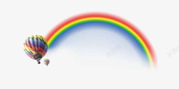 海报用彩虹及热气球装饰png免抠素材_88icon https://88icon.com 少儿 少儿美术 彩虹 热气球 画画 空气球 美术 装饰
