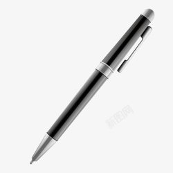 黑色质感商务钢笔签字笔素材