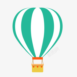 装饰降落伞卡通装饰扁平化热气球矢量图高清图片