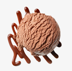 保藏松软的巧克力酱料冰激凌高清图片