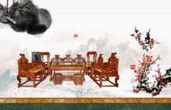 中国风座椅中国古典家具艺术高清图片