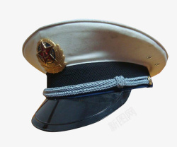 白色矢量海军白色的平顶海军帽高清图片