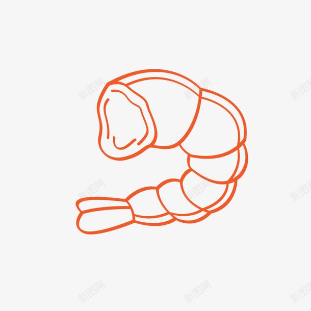 线条虾肉手绘简图png免抠素材_88icon https://88icon.com 大虾 大虾简笔画 手绘图 海鲜 美味的 美食 虾肉 食物