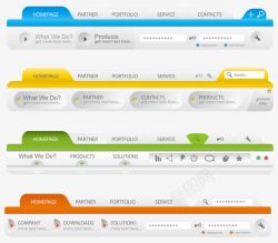 创意导航条网页模板高清图片
