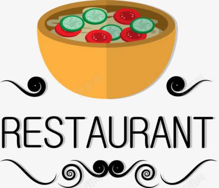 饭店元素饭店标志创意美食图标图图标