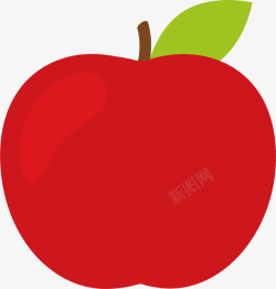 新鲜的红苹果矢量图素材