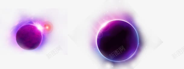 紫色发光球png免抠素材_88icon https://88icon.com 几何 发光 圆形 球体 紫色