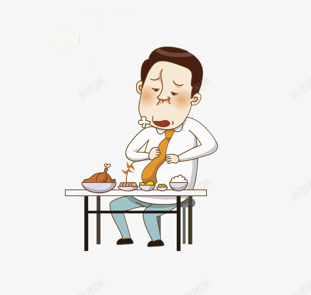 手绘胃胀大叔png免抠素材_88icon https://88icon.com 创意的 卡通 可爱 大叔 彩色的 手绘 漫画 童趣 简单 胃胀