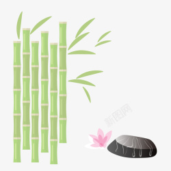 平面竹子素材春天新色植物手绘矢量图高清图片