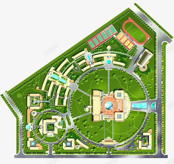 环境彩平图png免抠素材_88icon https://88icon.com 企业园区 公司总部 大学校园 工业园区 平面图 彩色平面图 文明大学校园 环境平面图 环境绿化 环境设计 道路绿化