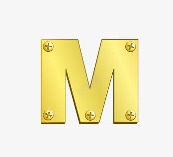 英文字金色的字母png免抠素材_88icon https://88icon.com 26个字母 字体 字母样式 字母特效 钉子 黄金