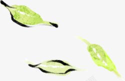 绿色水墨艺术树叶春天素材