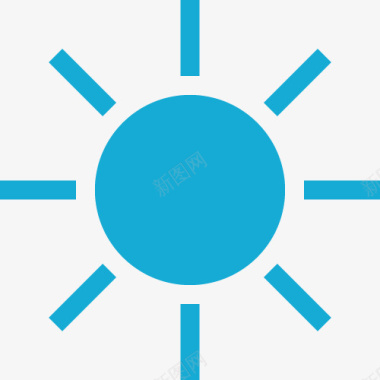 天气图标蓝色小太阳图标图标
