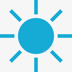 天气图标蓝色小太阳图标高清图片