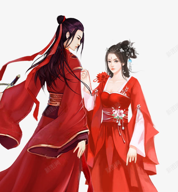 王爷的小王妃png免抠素材_88icon https://88icon.com 古风 婚礼 王妃 王爷