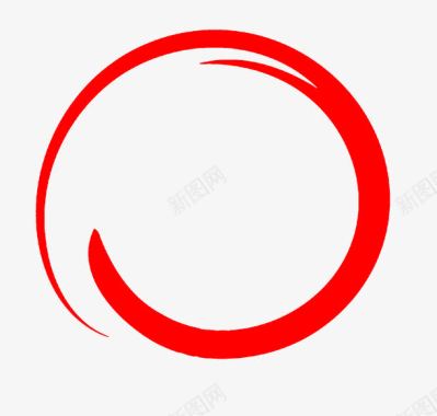 圈圈手绘红圈图标图标