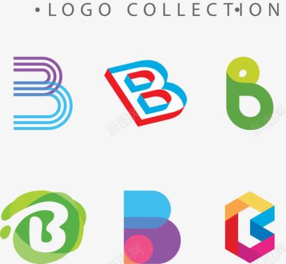 社区logo手绘字母B图标图标