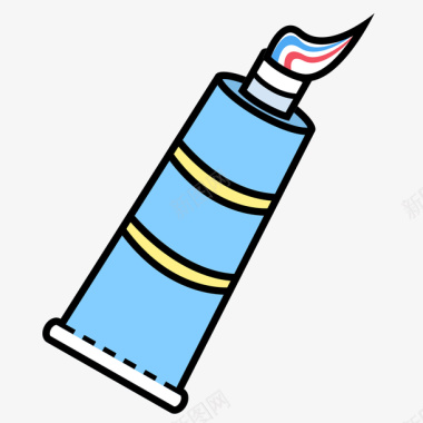 蓝色图标蓝色手绘牙膏元素矢量图图标图标