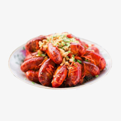 秋季美食招牌小龙虾蒜蓉龙虾熟食高清图片