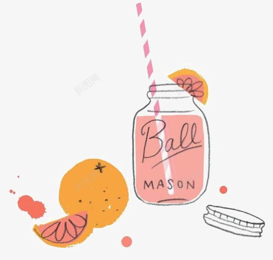 橙汁png免抠素材_88icon https://88icon.com 卡通 夏天 手绘 果汁 橙子 饮料