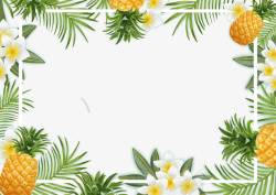 淡雅植物小清新手绘花环边框系列高清图片