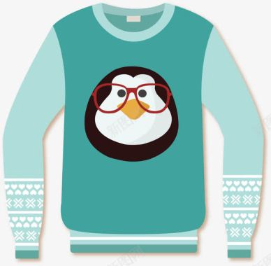 运动T恤图案保暖毛衣外套企鹅图案图标图标