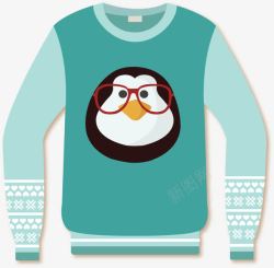 T恤设计衣服保暖毛衣外套企鹅图案图标高清图片