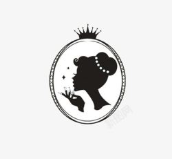 黑白酒店标志女王头像高清图片
