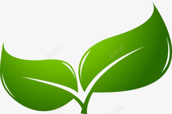 环境保护绿色叶子图标图标