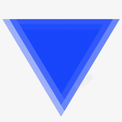 立体三角型蓝色立体图形正三角形高清图片
