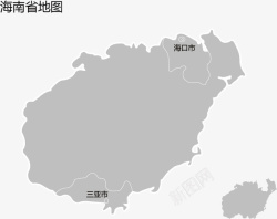 可编辑地图海南省地图高清图片