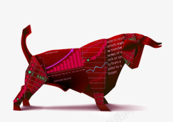 牛市股票曲线实物素材