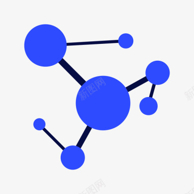 矢量几何素材蓝色圆点基因排序元素矢量图图标图标