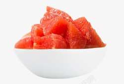 一碗剥皮的柚子果肉素材