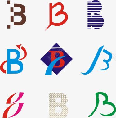 彩色K字母B字母元素图标图标