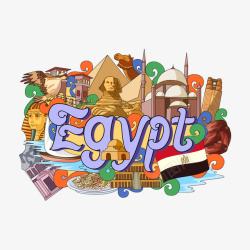 埃及建筑矢量图素材