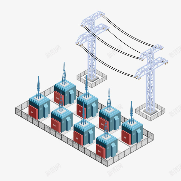 卡通发电站矢量图eps免抠素材_88icon https://88icon.com 创意 卡通 发电站 图案 小清新 建筑物 彩色 简约 装饰 矢量图