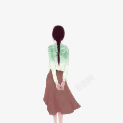 美女的背影素材