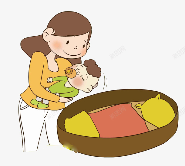 妈妈抱着宝宝睡觉png免抠素材_88icon https://88icon.com 亲情 儿童 婴儿 成长中的孩子 拥抱 母亲 母亲抱着孩子 母爱 温馨