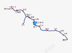 境内丝绸之路中国境内线路图高清图片