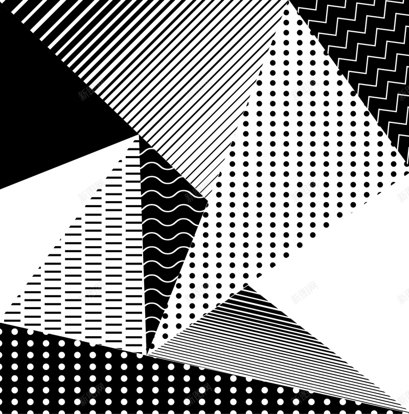 艺术黑白抽象图案背景矢量图eps设计背景_88icon https://88icon.com 三角 几何 图案 扁平 抽象 渐变 艺术 酷炫 黑白 矢量图